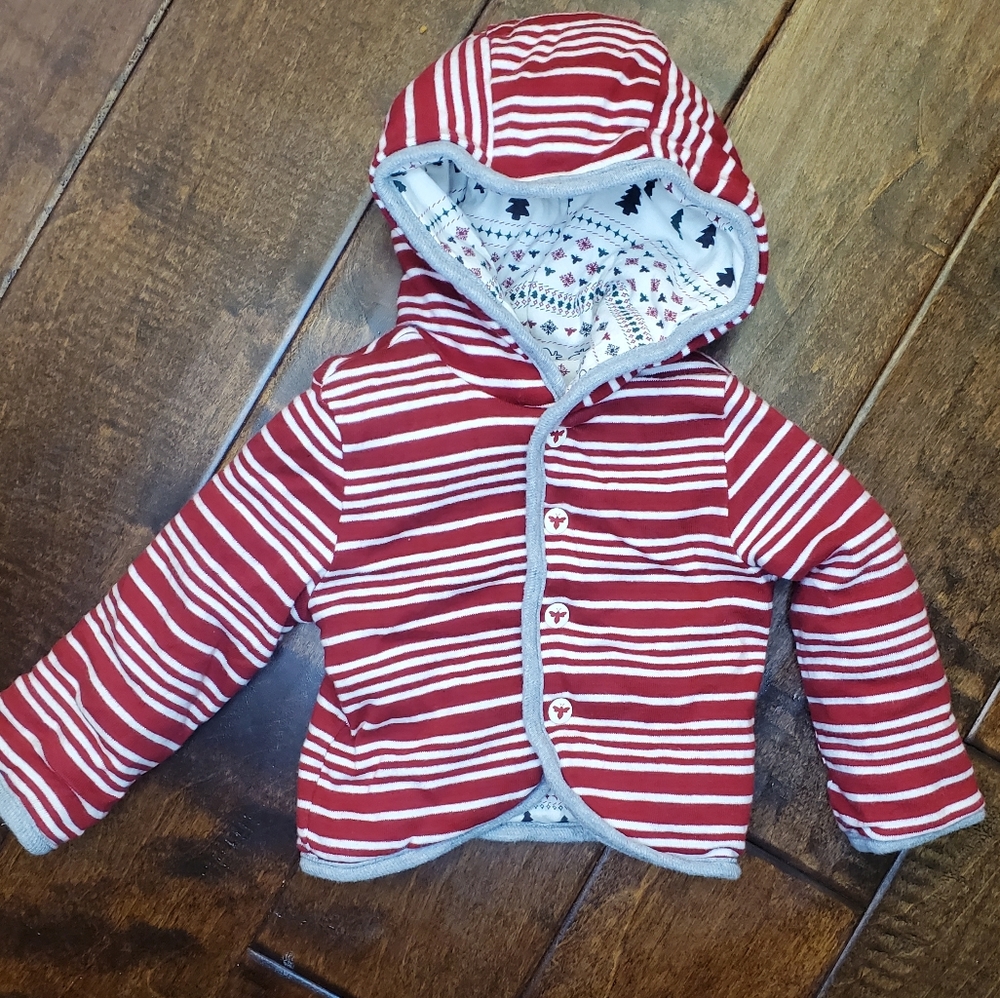 Burt's Bees Baby Reversable Holiday Sweater - Picture 1 of 9